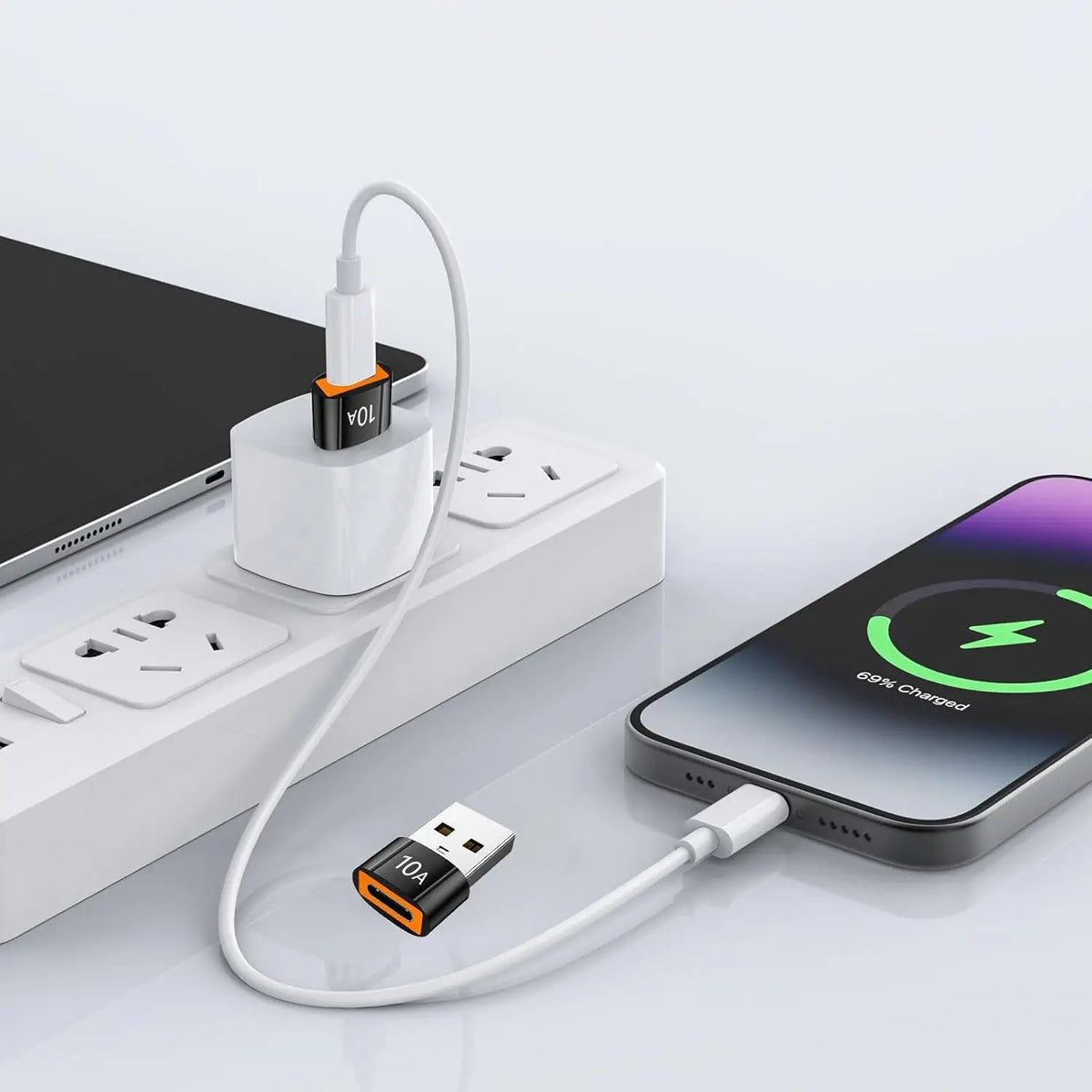 Small USB A to USB C Charging Adapters USB to USB C Adapter, Easy Connecting for Cameras and Headphones Accessory