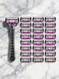 High quality man safety razor blade 6 layer german stainless steel shaving cartridges compatible mach s14haver