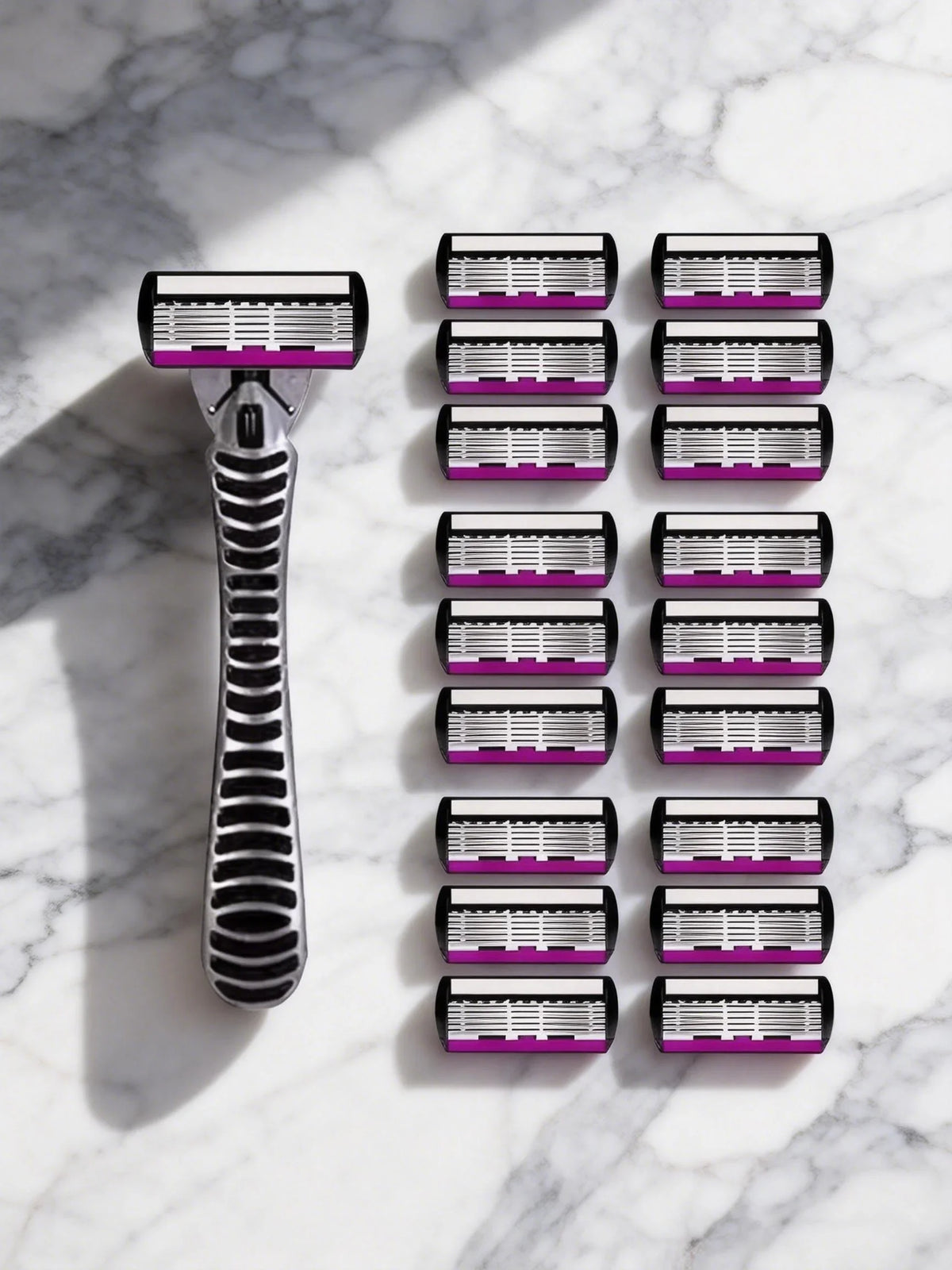 High quality man safety razor blade 6 layer german stainless steel shaving cartridges compatible mach s14haver