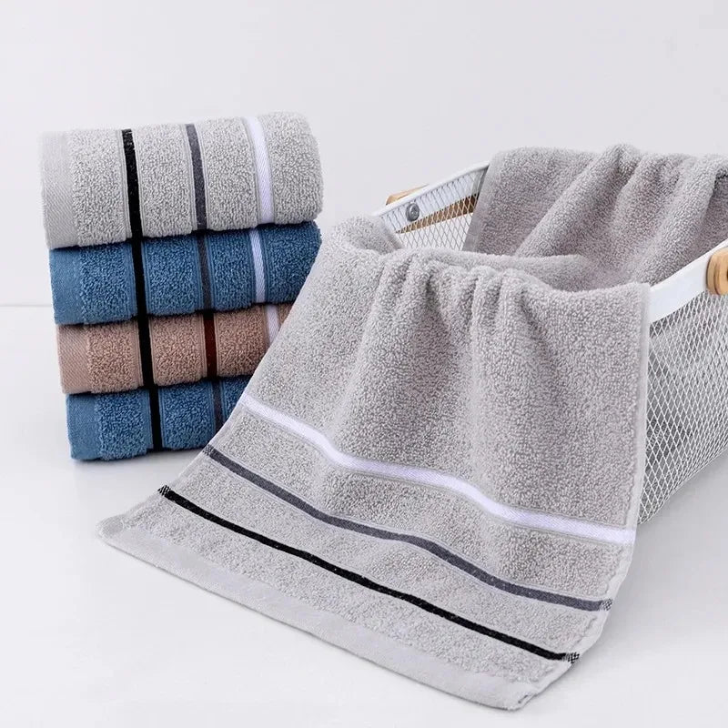 Various Colors Plush Cotton Towel Set - Perfect for Both Adults and Young People for Home Use or Camping, Makes a Great Gift for