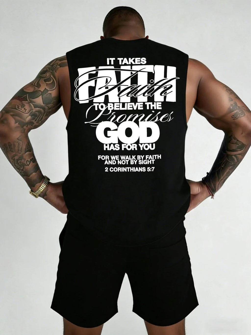 Men's Printed Sleeveless Tank Top and Shorts Set: Casual, Sports, and Leisure Summer Outfits