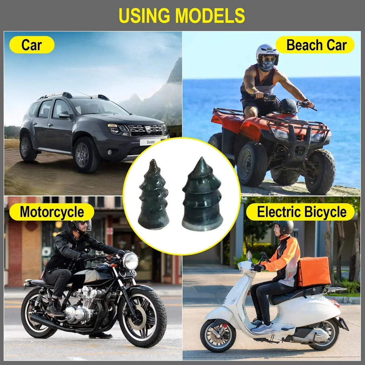 10/20/30Pcs Car Tyre Repair Rubber Nails Set Universal Cars Motorcycle Patch Nails Truck Bicycle Scooter Puncture Repair Tools